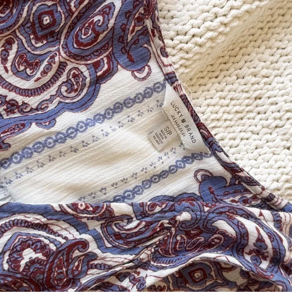 Lucky Brand Purple Paisley High Low Dress - Picture 4 of 4